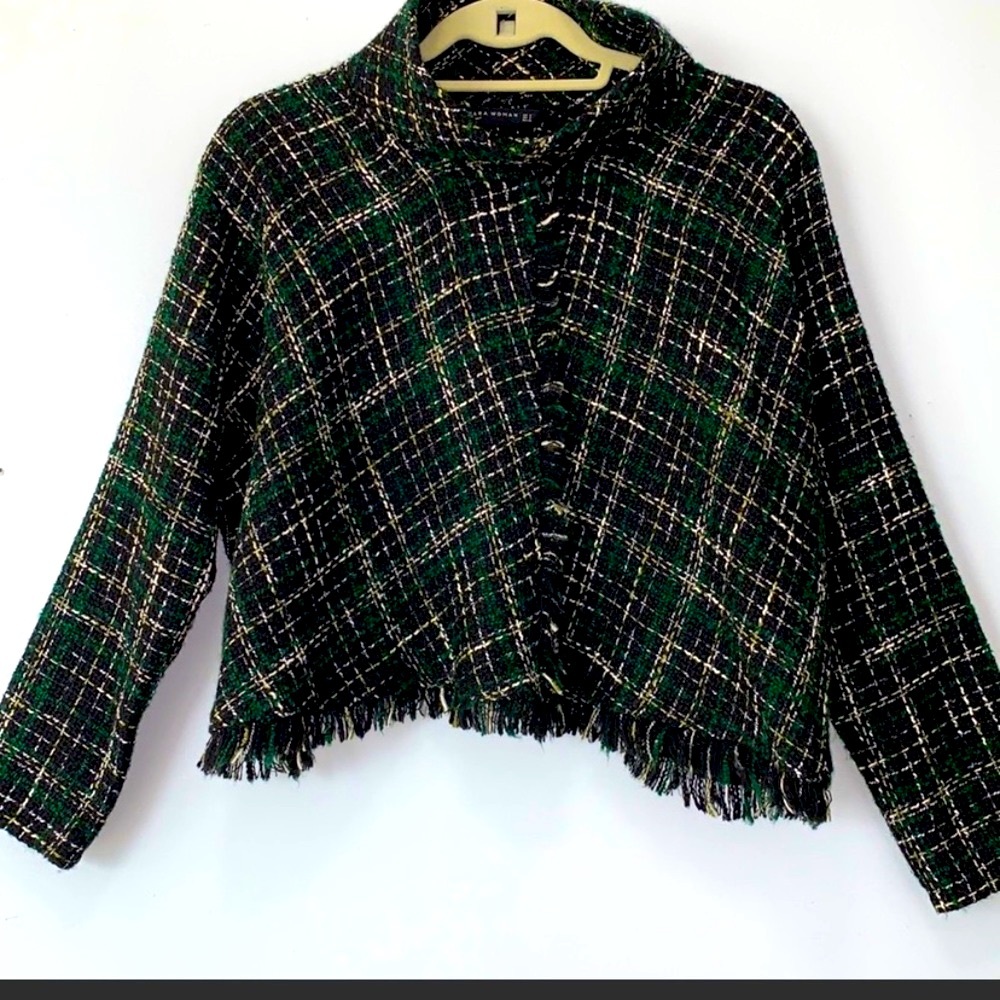 Zara Tweed Top Size Medium